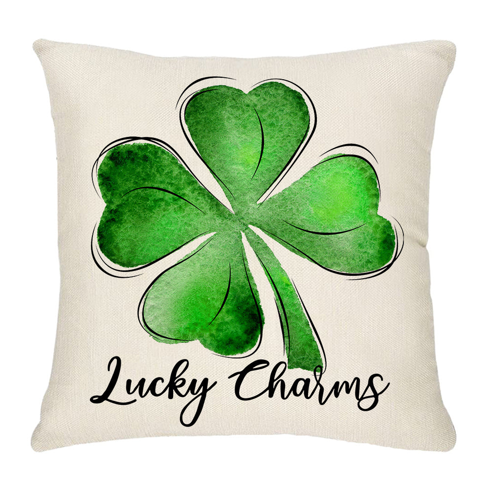 4-Piece Botanical Green Pillow & Pillowcase Set