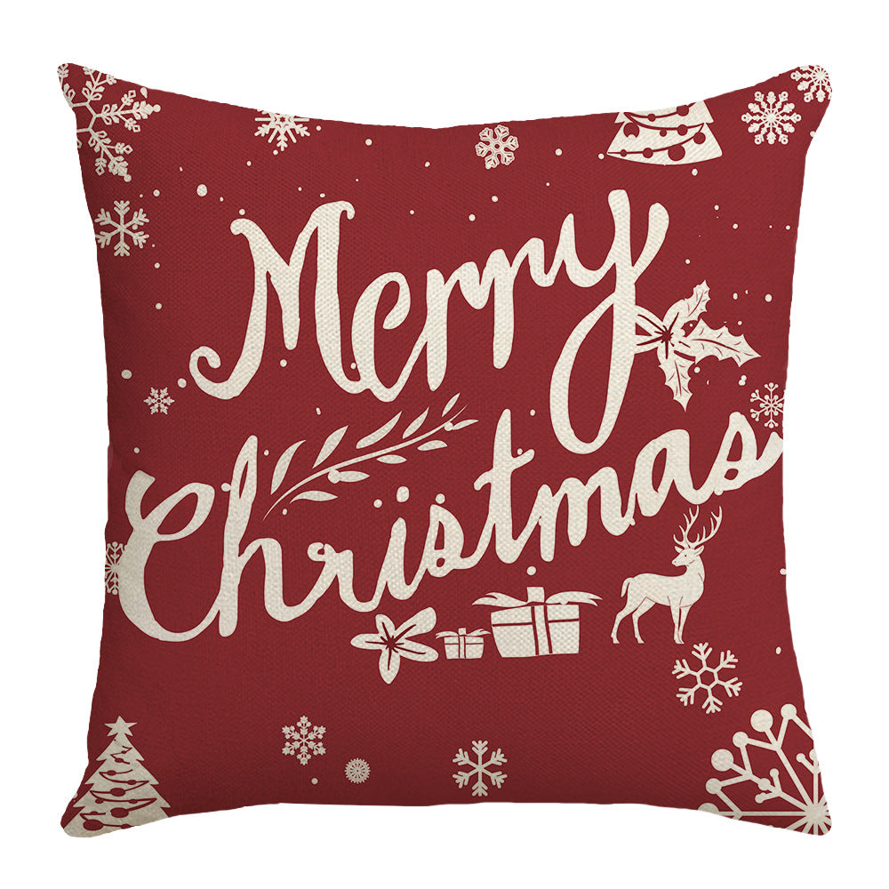 4-Piece Red & Cream Botanical Pillow & Pillowcase Set