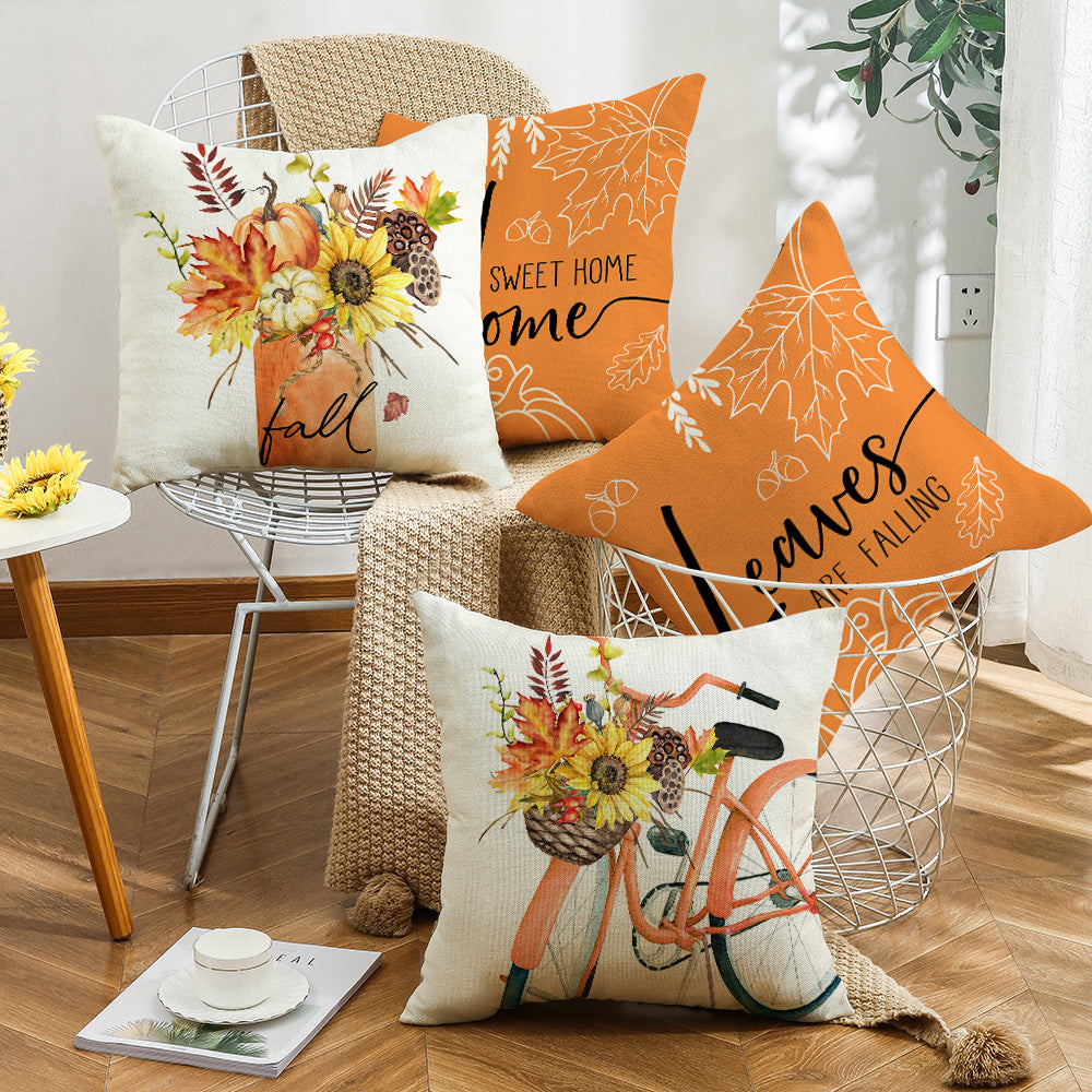 4-Piece Autumn Harvest Pillow & Pillowcase Set