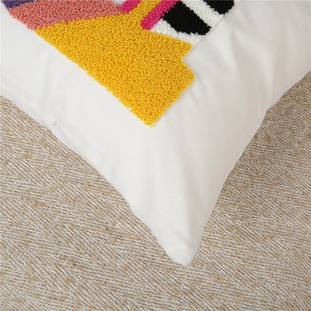 4 - Piece Colorful Letter - Themed Pillow and Pillowcase Set: Vibrant Embroidered Initials for Personalized Home Styling