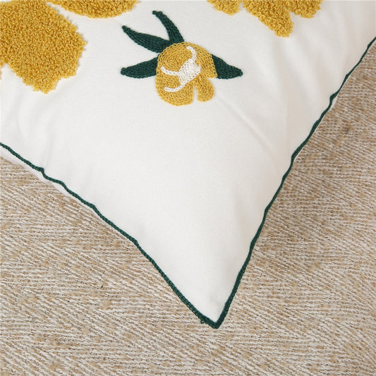 3 - Piece Exquisite Floral Embroidery Pillow and Pillowcase Set: Bringing Natural Elegance to Your Home Decor