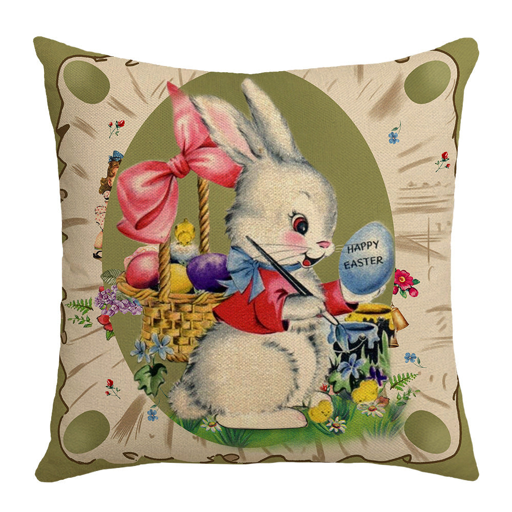 4 - Piece Retro Bunny & Kids Pillow & Pillowcase Set