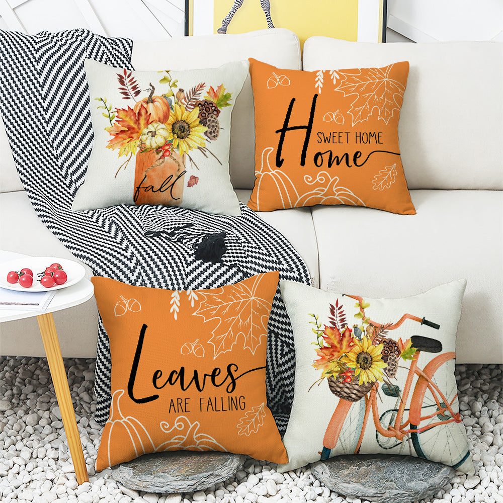 4-Piece Autumn Harvest Pillow & Pillowcase Set