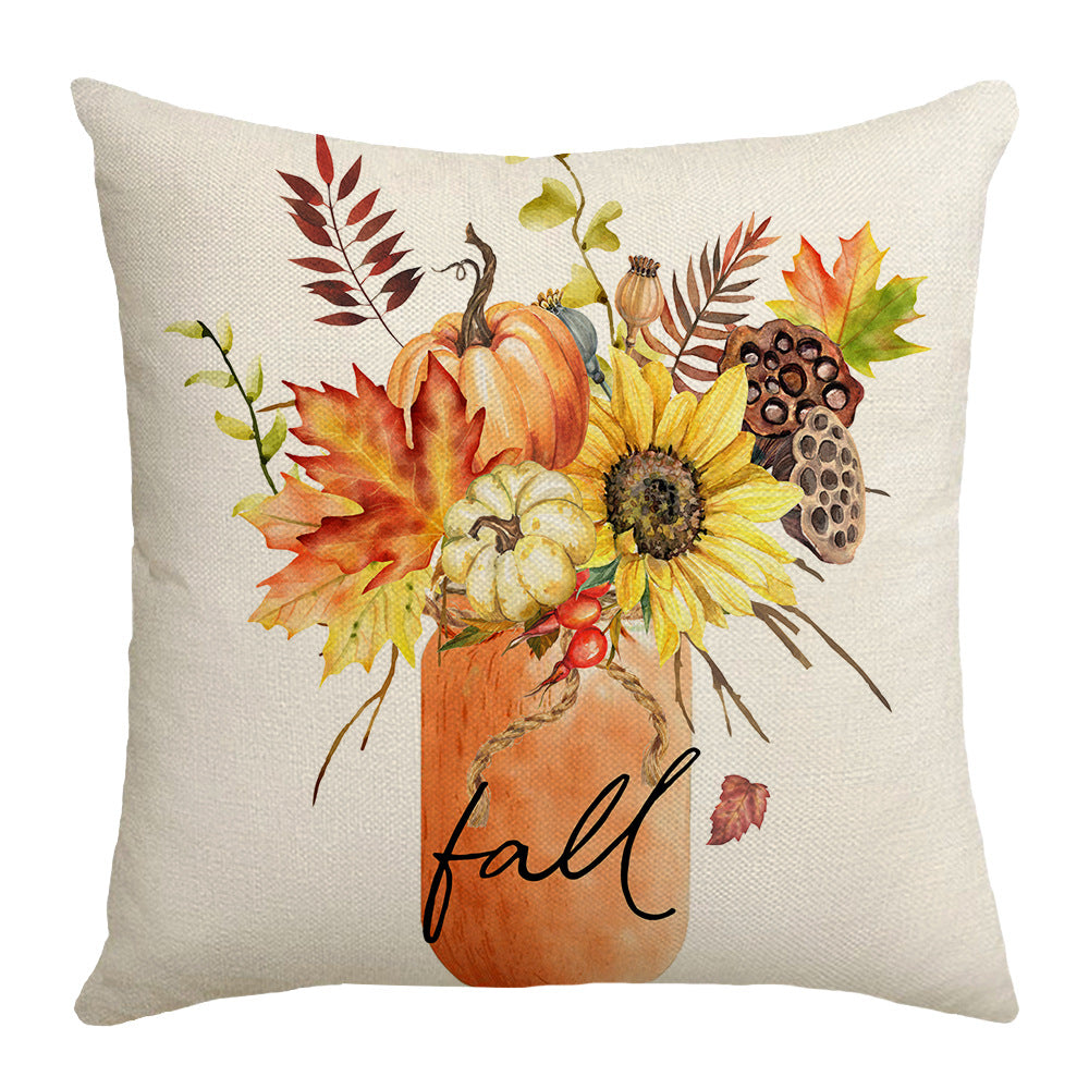 4-Piece Autumn Harvest Pillow & Pillowcase Set