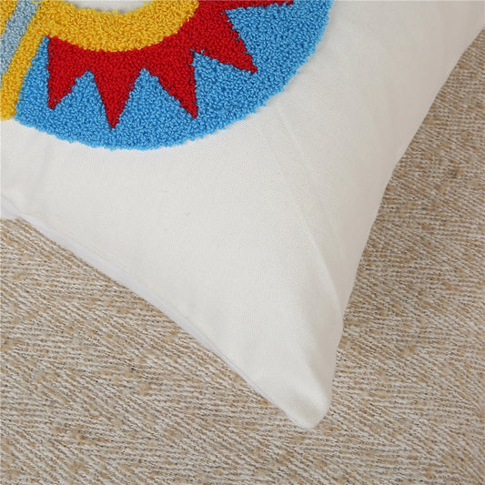 4 - Piece Colorful Letter - Themed Pillow and Pillowcase Set: Vibrant Embroidered Initials for Personalized Home Styling